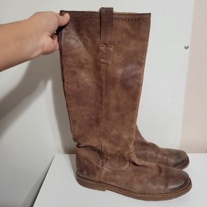 VINTAGE FRYE CELIA TALL SUEDE BOOTS